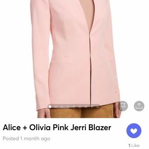 Alice+Olivia Jerri collarless blazer sz 6